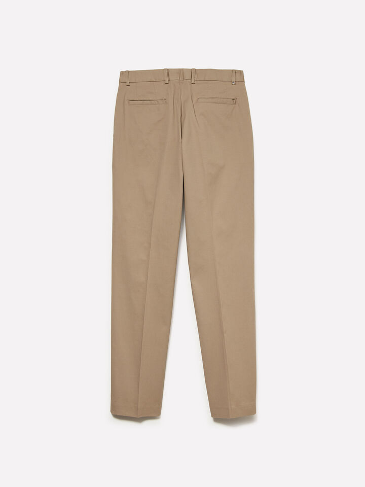 Dove gray slim comfort fit trousers - men's slim fit trousers - Beige | Sisley image number 2